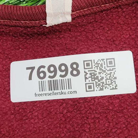 Vintage 80s MOD Sweater Womens Large 21x22 Burgundy - Picture 13 of 13